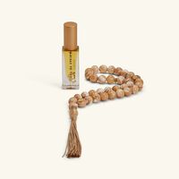 Shukr Caramel Shell Misbaha & Fragrance Set light of sakina shukr caramel shell misbaha fragrance set