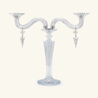 باكارا شمعدان ميل نوي شفاف من شمعتين