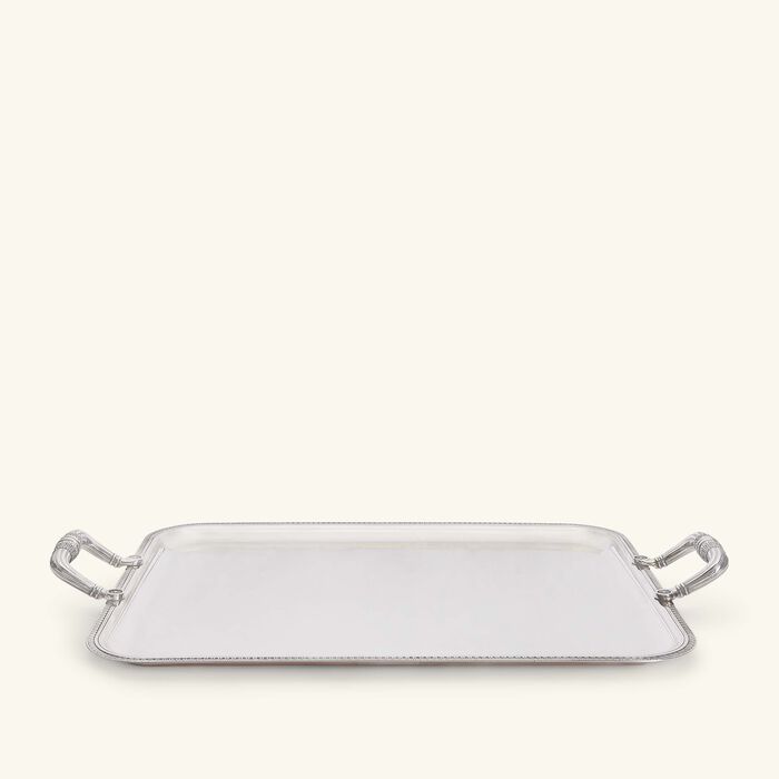 Malmaison Serving Tray Rectangular Large Silver Plated christofle malmaison serving tray rectangular large silver plated