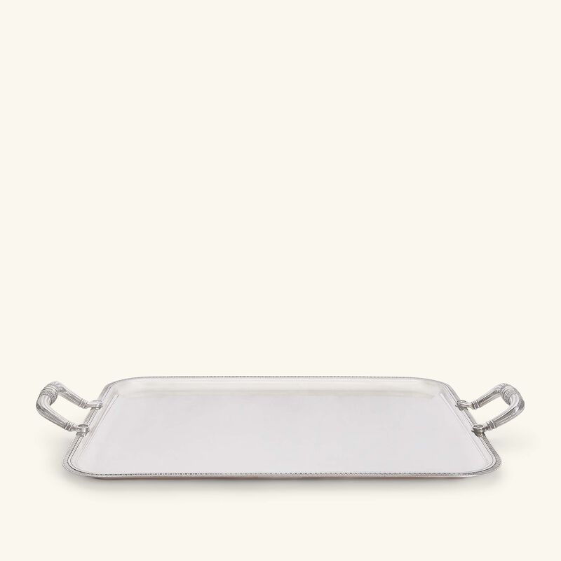 Malmaison Serving Tray Rectangular Large Silver Plated christofle malmaison serving tray rectangular large silver plated