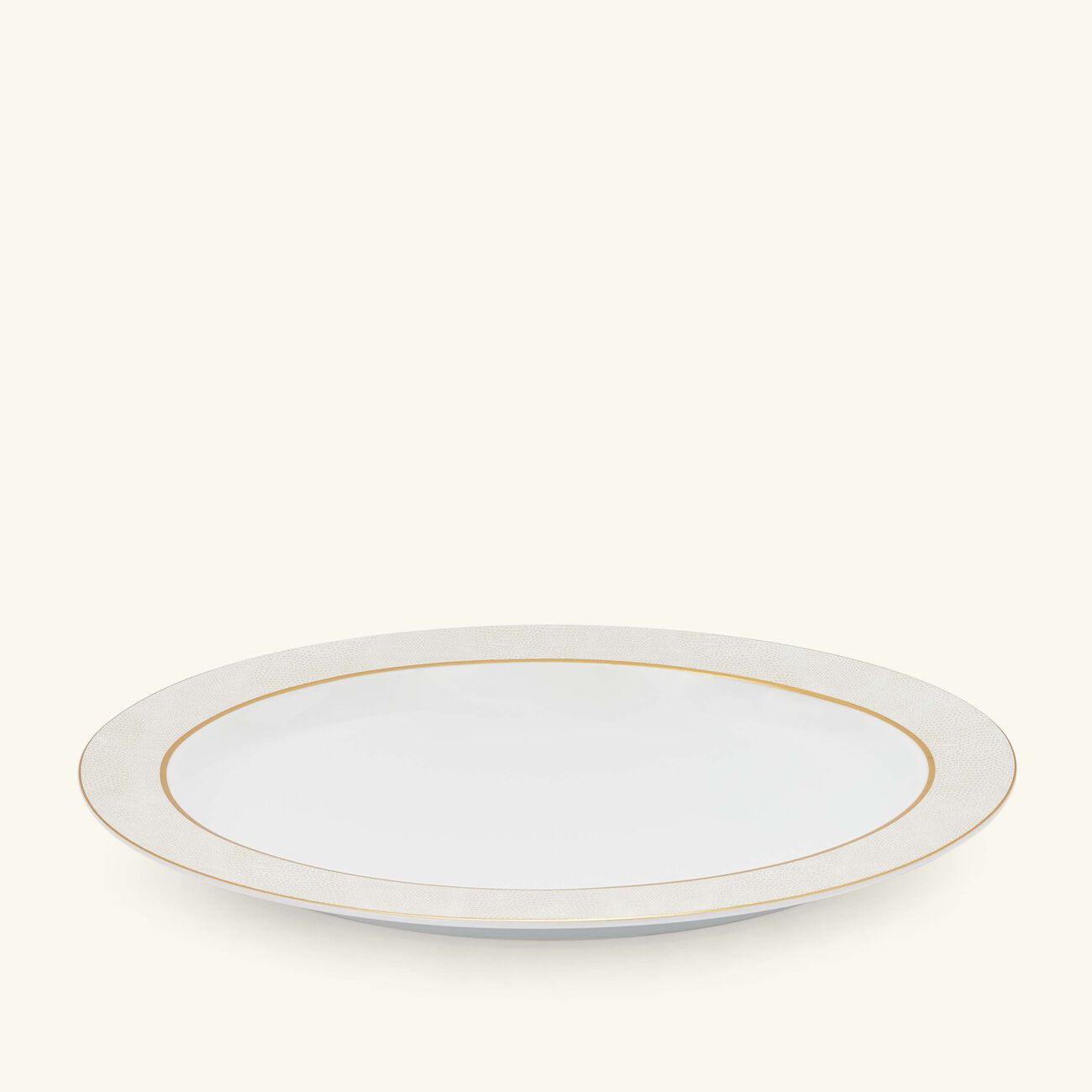 Sauvage Blanc Serving Platter Oval Gold 39cm bernardaud sauvage blanc serving platter oval gold 39cm