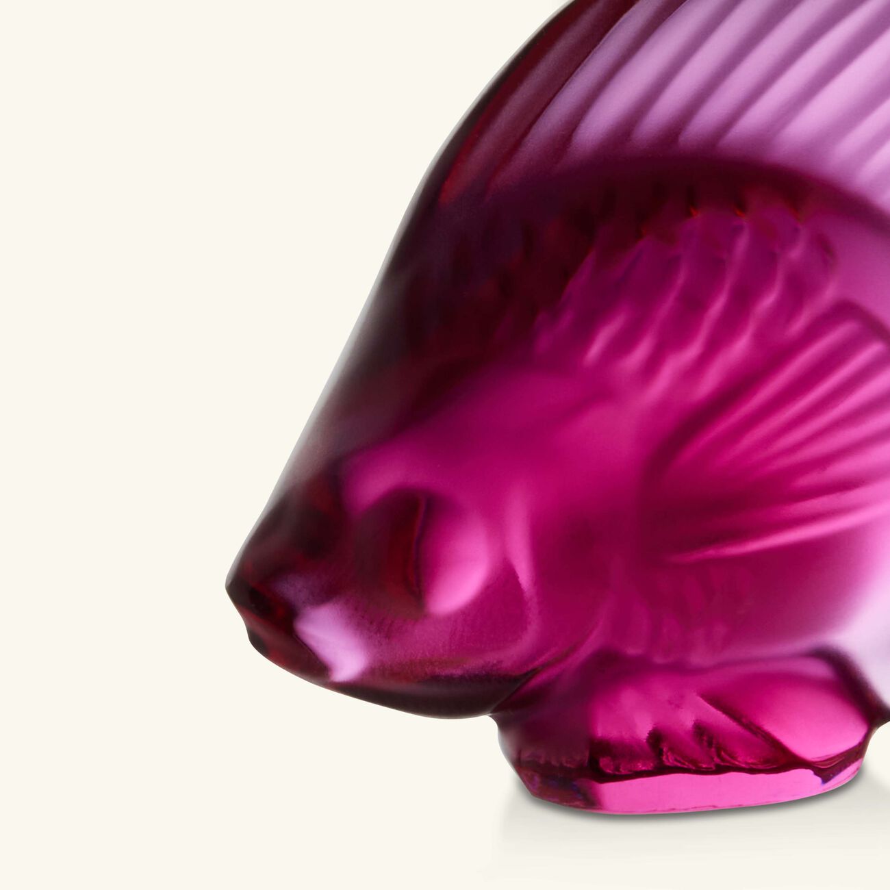 lalique fish figurine mini fuchsia