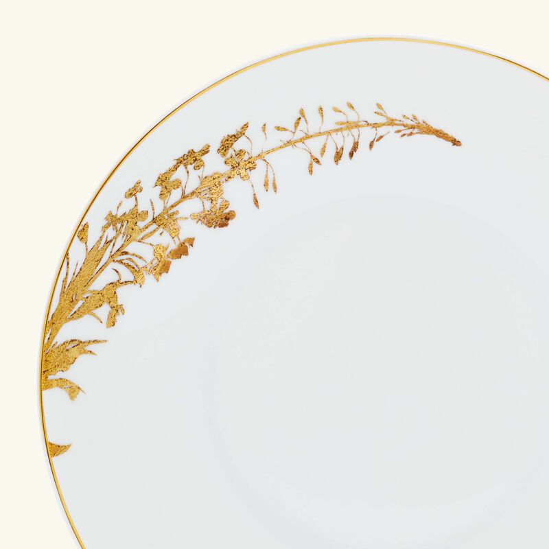 bernardaud vegetal or soup plate round gold 19cm