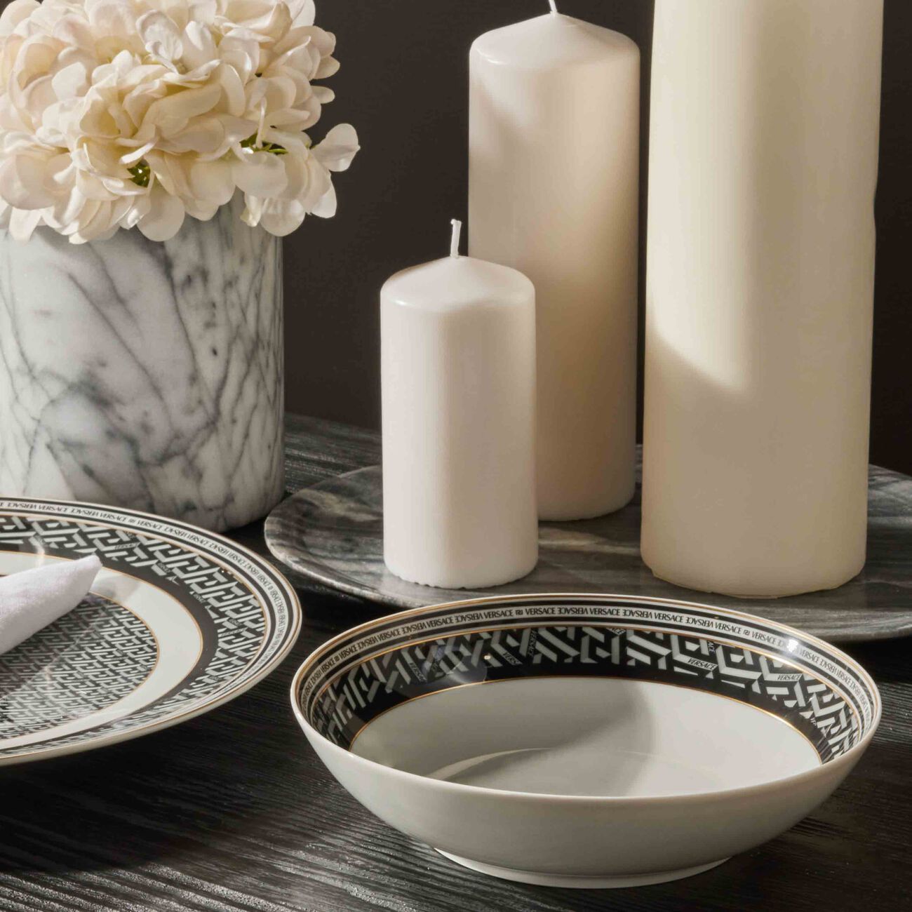 La Greca Signature Soup Plate White 21cm versace la greca signature soup plate white 21cm