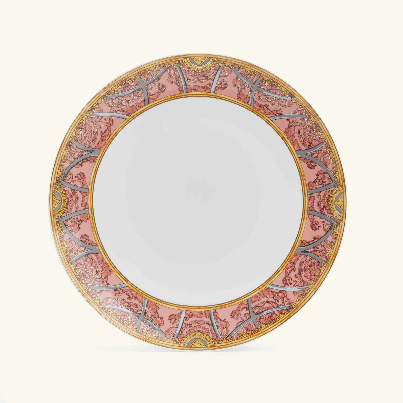 versace scala del palazzo dinner plate round pink 27cm