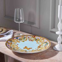 طبق كبير لو جاردان دو فيرساتشي دائري أزرق 33 سم