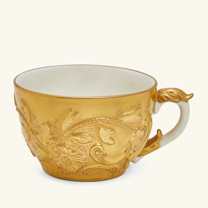 villari taormina coffee cup   saucer gold