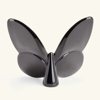 باكارا منحوتة بابيون لاكي على شكل فراشة سوداء صغيرة