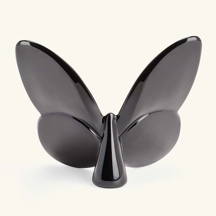 باكارا منحوتة بابيون لاكي على شكل فراشة سوداء صغيرة