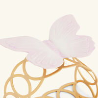 فيلاري طقم حلقات المناديل باترفلاي وردي  4 حلقات