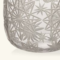 روكل مزهرية كراكاتيت مستديرة متوسطة الحجم من الكريستال الشفاف