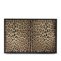 Leopard Wooden Tray, small