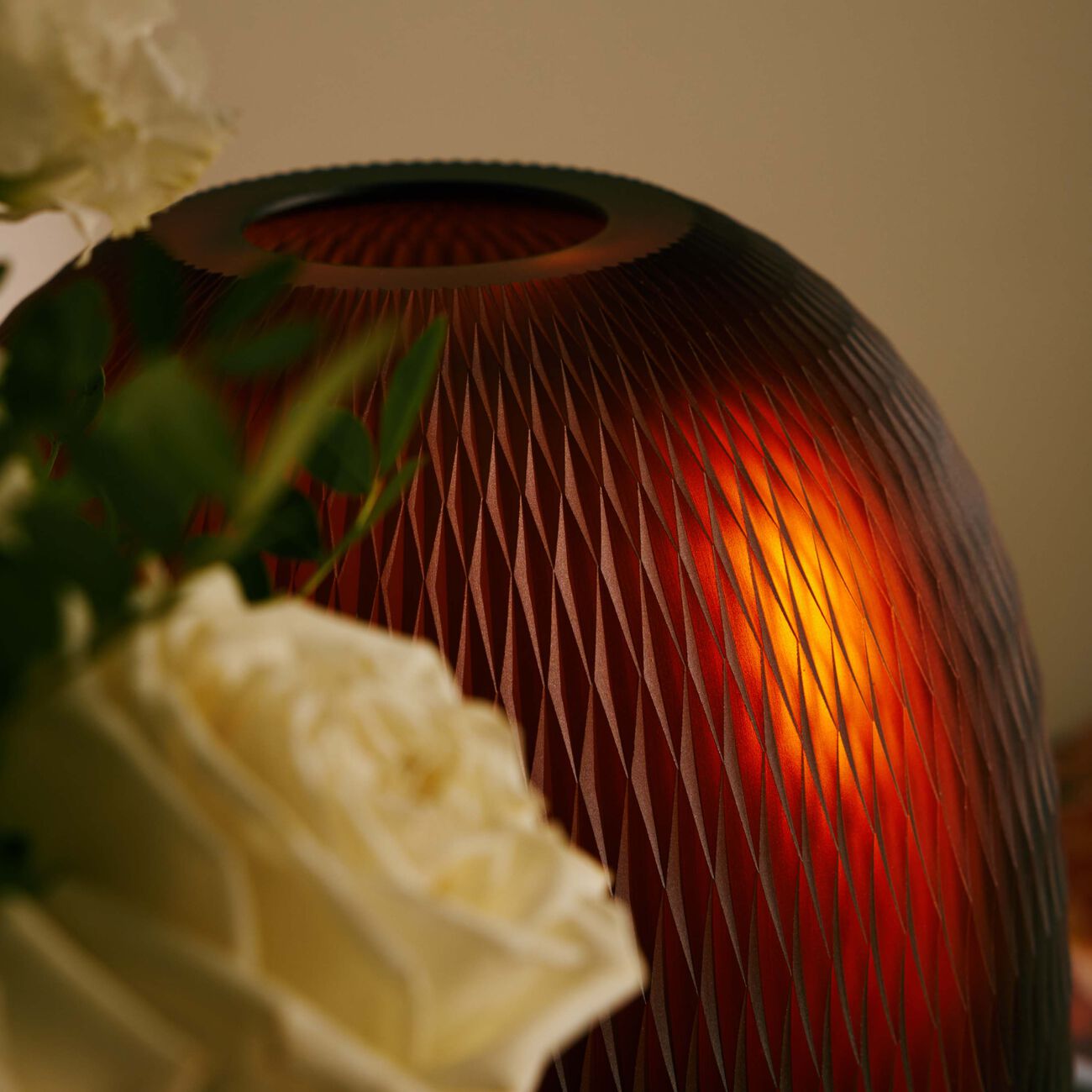 Metamorphosis Vase Round Large Amber ruckl metamorphosis vase round large amber