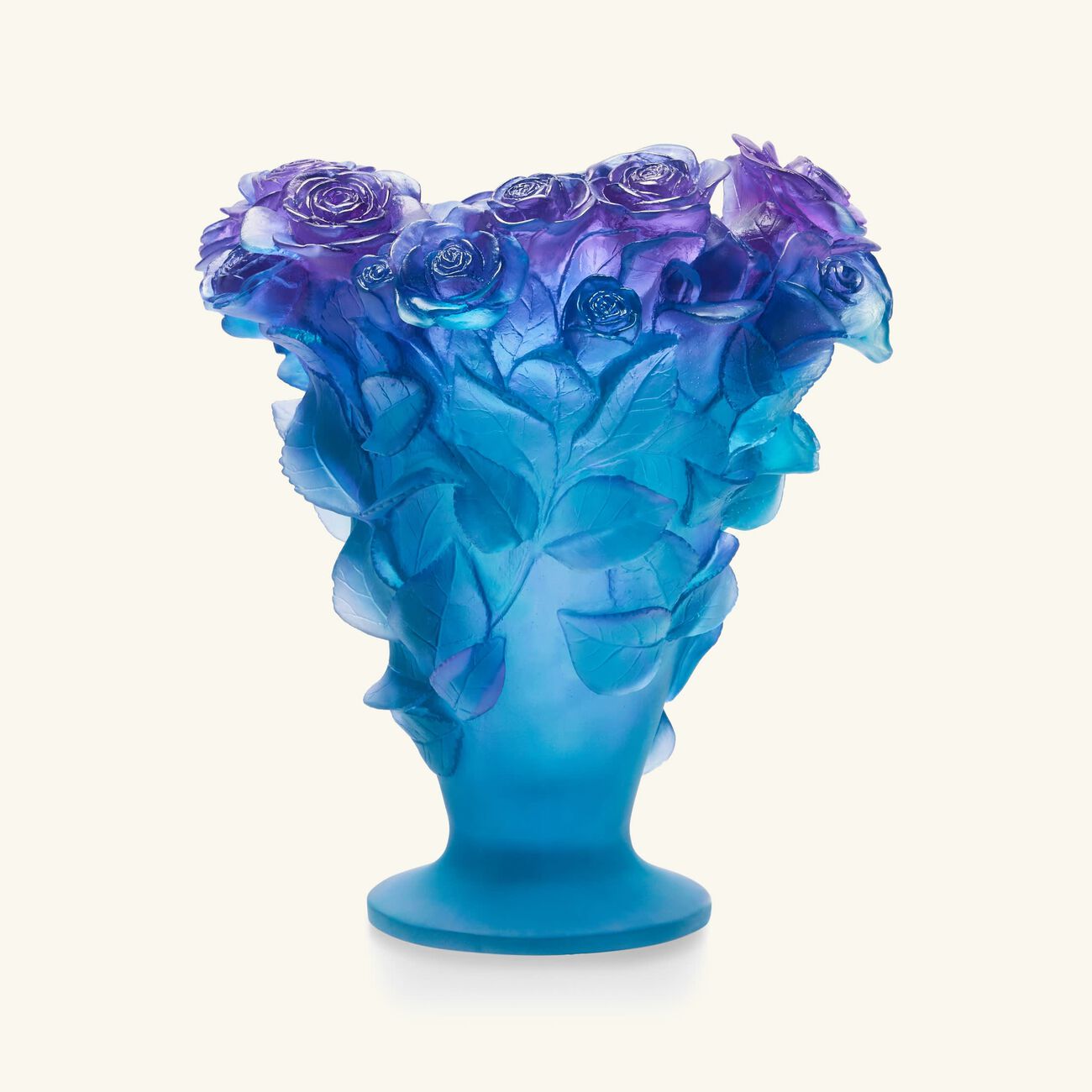 Roses Ultraviolet Vase Medium Blue daum roses ultraviolet vase medium blue