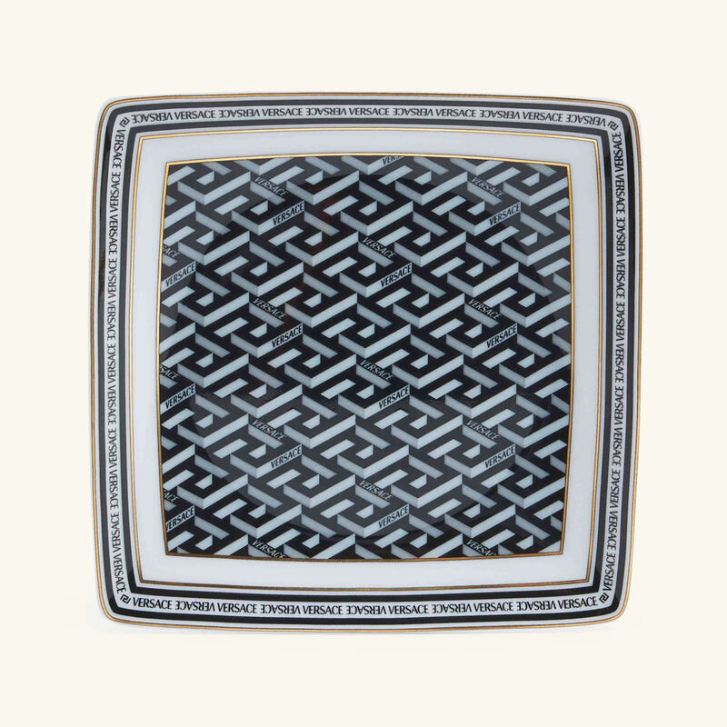 فيرساتشي صينية الحلى والمجوهرات لا جريكا مربعة صغيرة سوداء