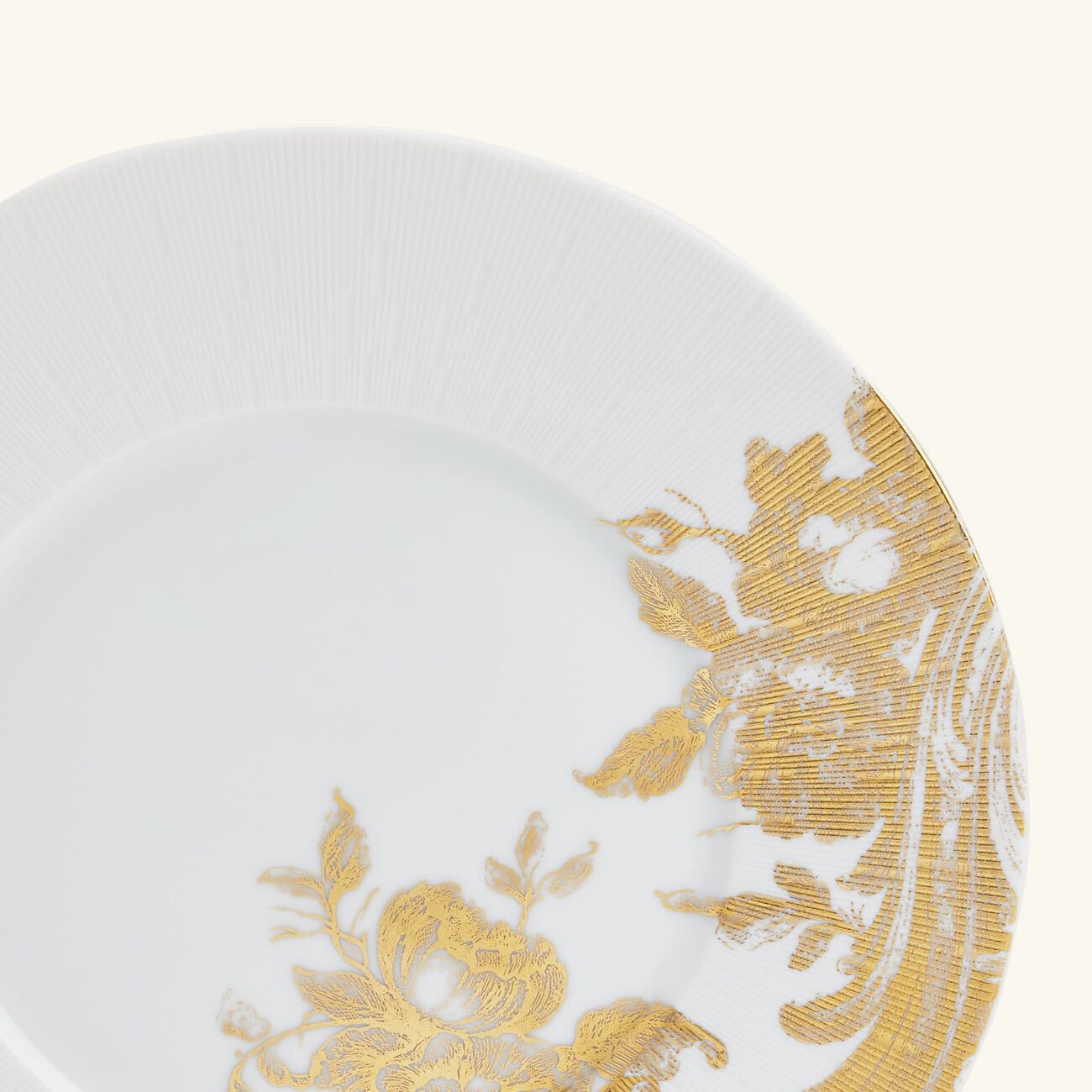 هافيلاند طبق الحلويات ستانيسلاس دائري ذهبي 24 سم