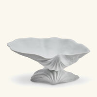 لوبجيه قطعة ديكور مركزية نبتون متوسطة باللون الأبيض