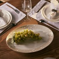 bernardaud reves serving platter oval white 38cm