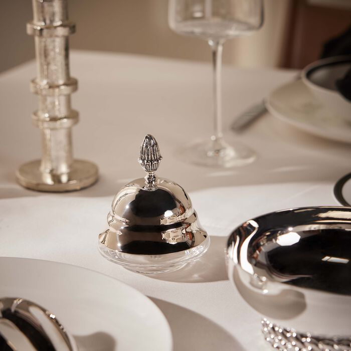 christofle malmaison butter dish silver plated 8cm