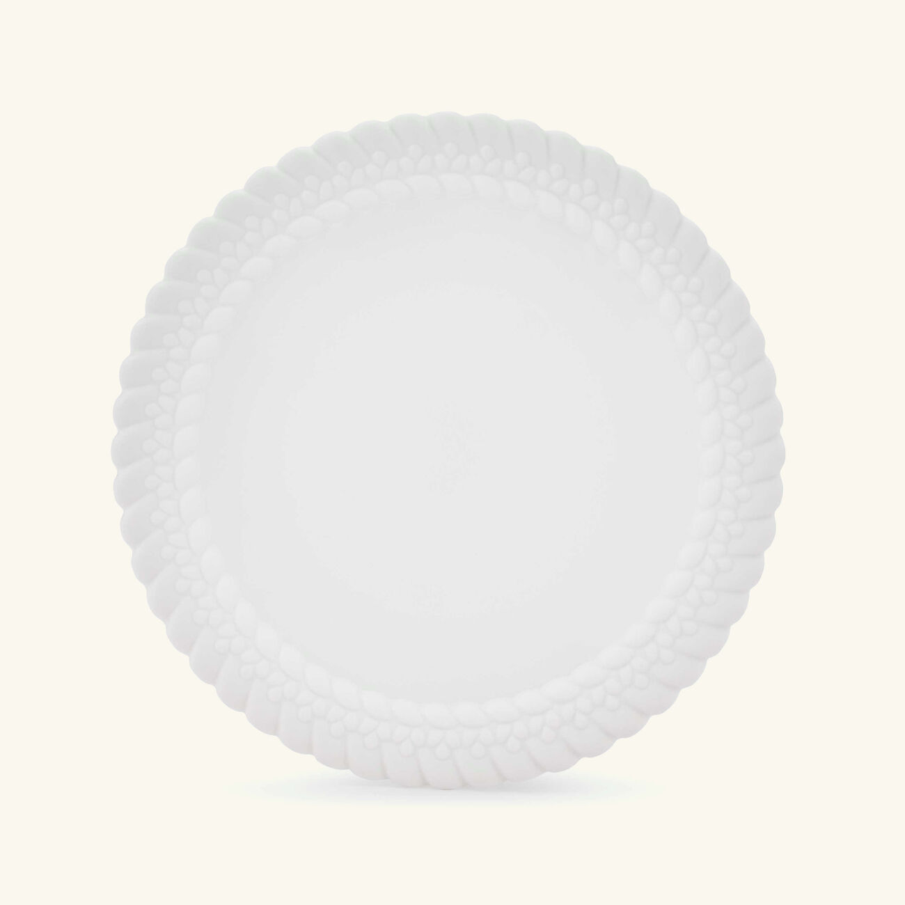 christofle babylone dessert plate round white 21cm