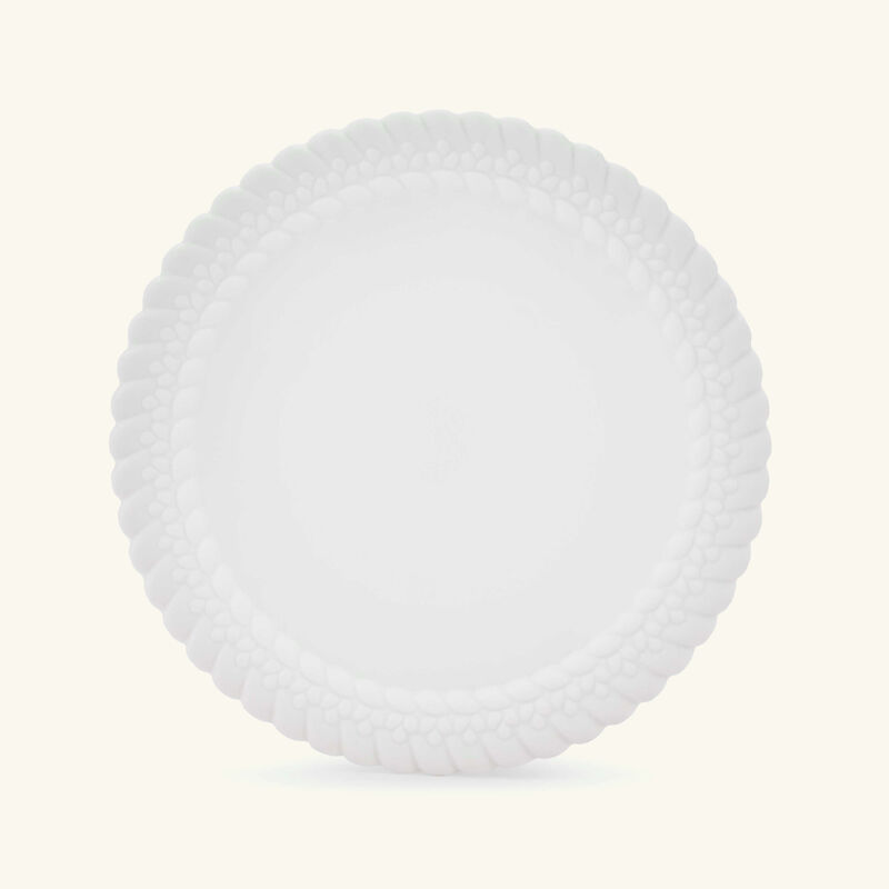 christofle babylone dessert plate round white 21cm
