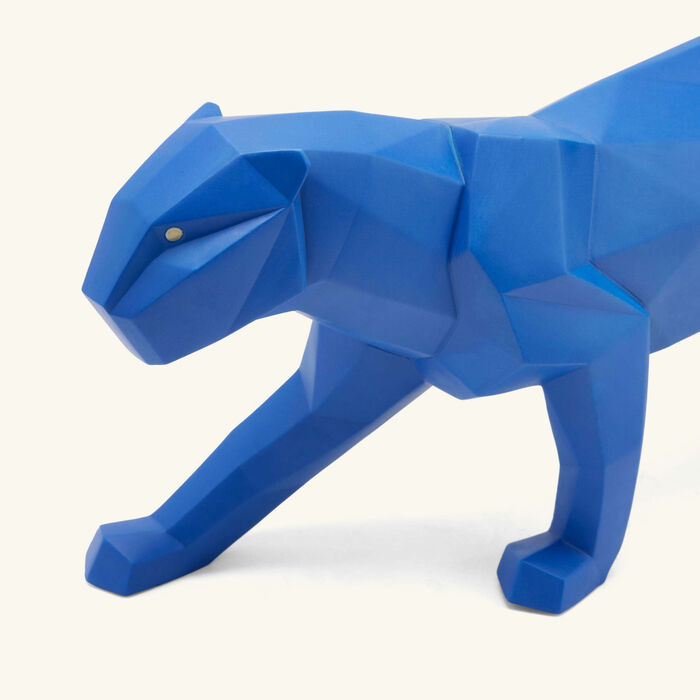 Panther Sculpture Small Blue lladro panther sculpture small blue