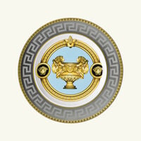 versace prestige gala bread   butter plate round gold 18cm