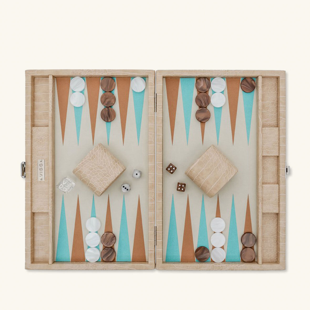 Alligator Backgammon Set Medium vido alligator backgammon set medium
