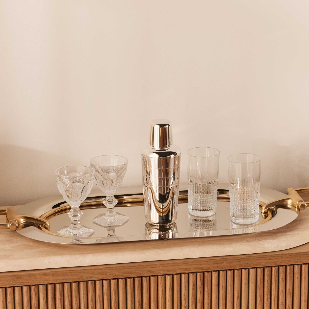 باكارا طقم نانسي مؤلف من كأسين للشرب باللون الشفاف