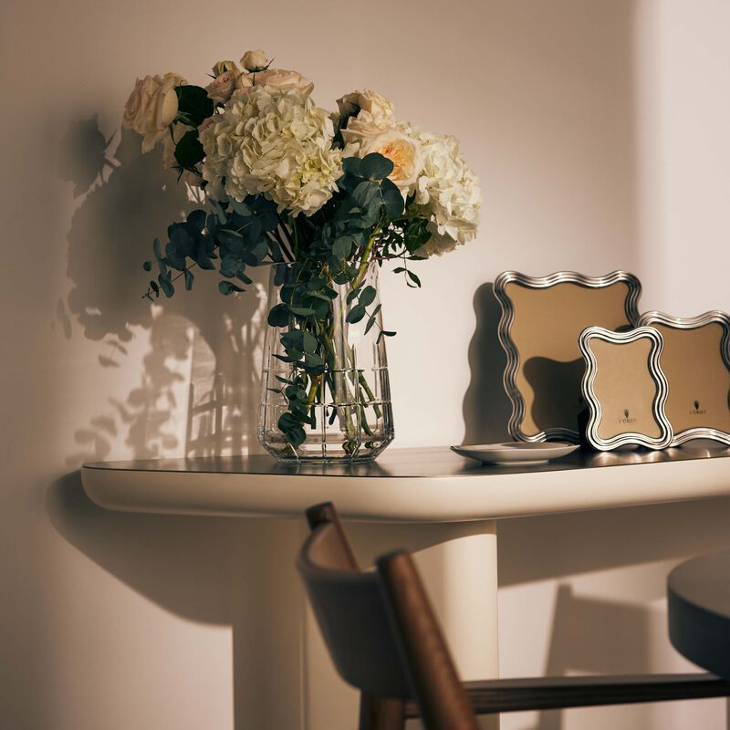 Graphik Vase Medium Clear christofle graphik vase medium clear