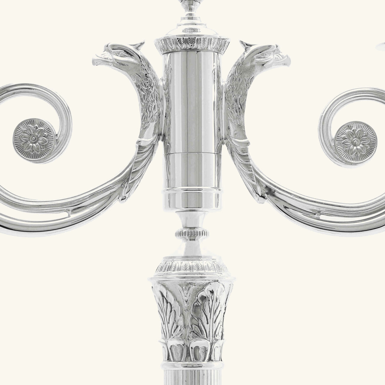 christofle malmaison two light candelabra silver plated