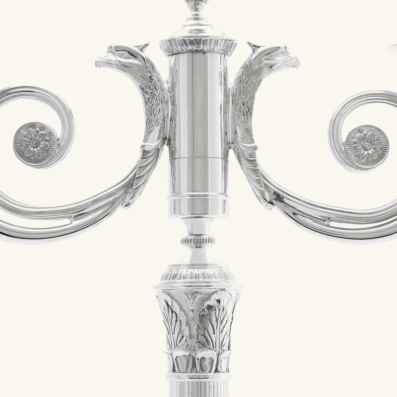 christofle malmaison two light candelabra silver plated