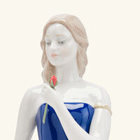 لادرو منحوتة روز بول متوسطة الحجم زرقاء