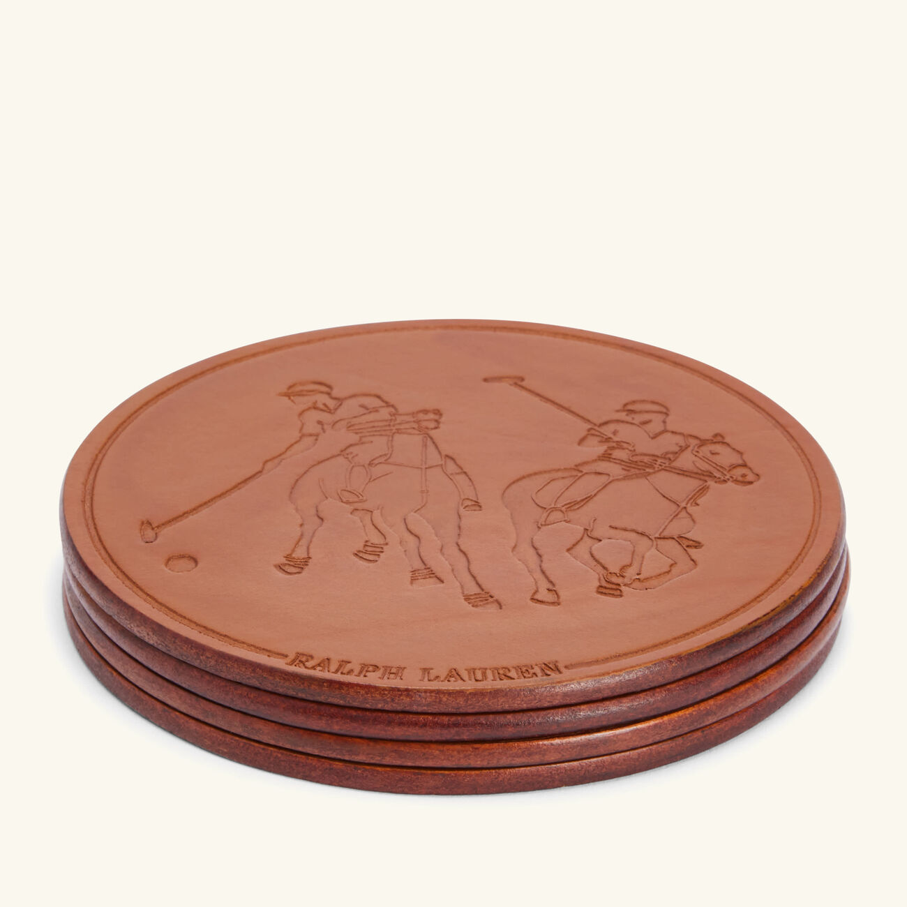 ralph lauren home garrett coaster brown set of 4