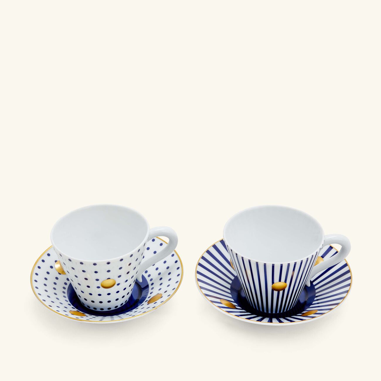 bernardaud delphos et knossos tea cup   saucer blue set of 2