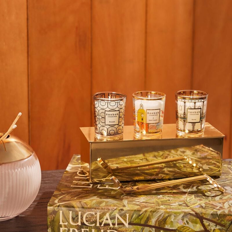 طقم ماي فيرست باوباب مؤلف من ثلاث شموع بروكسل-روما-سان تروبيه طقم ماي فيرست باوباب مؤلف من ثلاث شموع بروكسل روما سان تروبيه