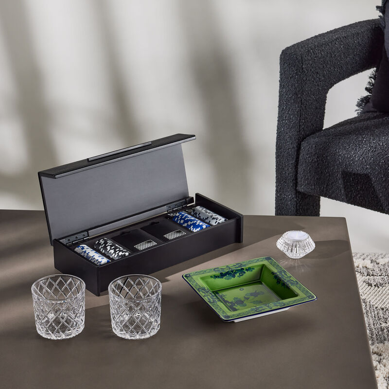 ginori 1735 oriente italiano malachite trinket tray square small green