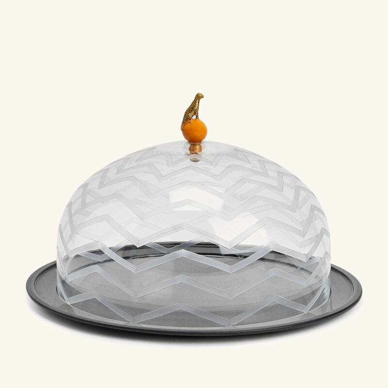 ira udaipur ares cloche cake plate round black 31cm