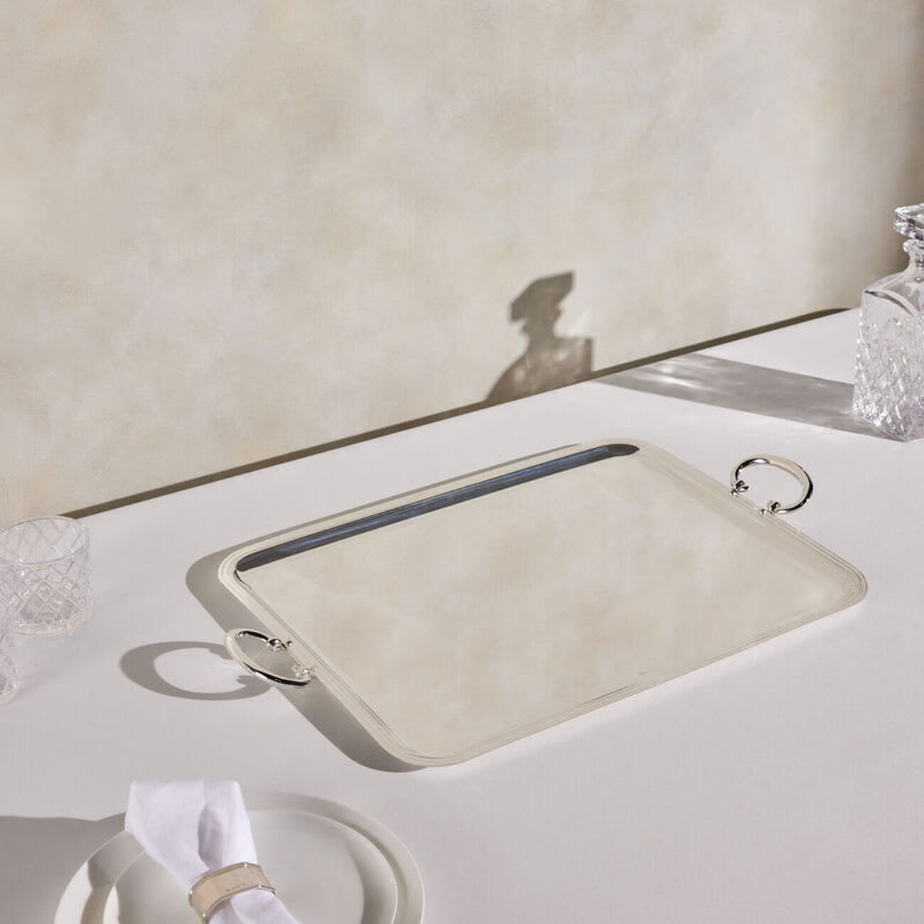 christofle albi tray rectangular large silver plated