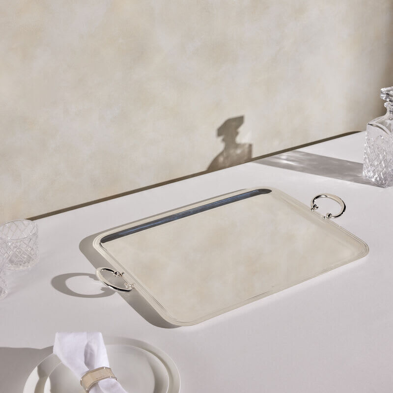 christofle albi tray rectangular large silver plated