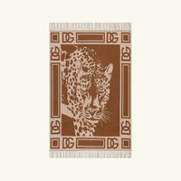 dolce gabbana casa leopard tray rectangular large brown