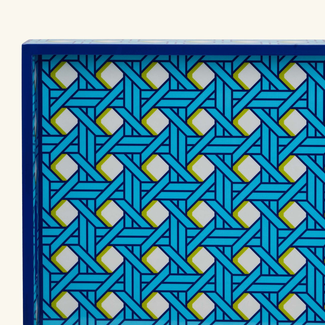 jonathan adler basketweave tray rectangular large blue