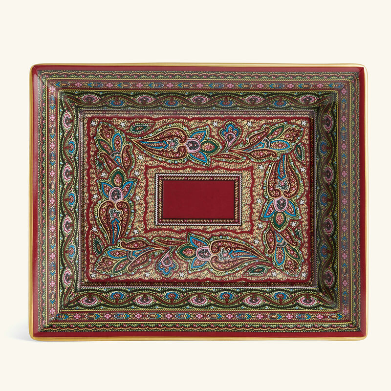 Cachemire Trinket Tray Rectangular Small Red etro cachemire trinket tray rectangular small red