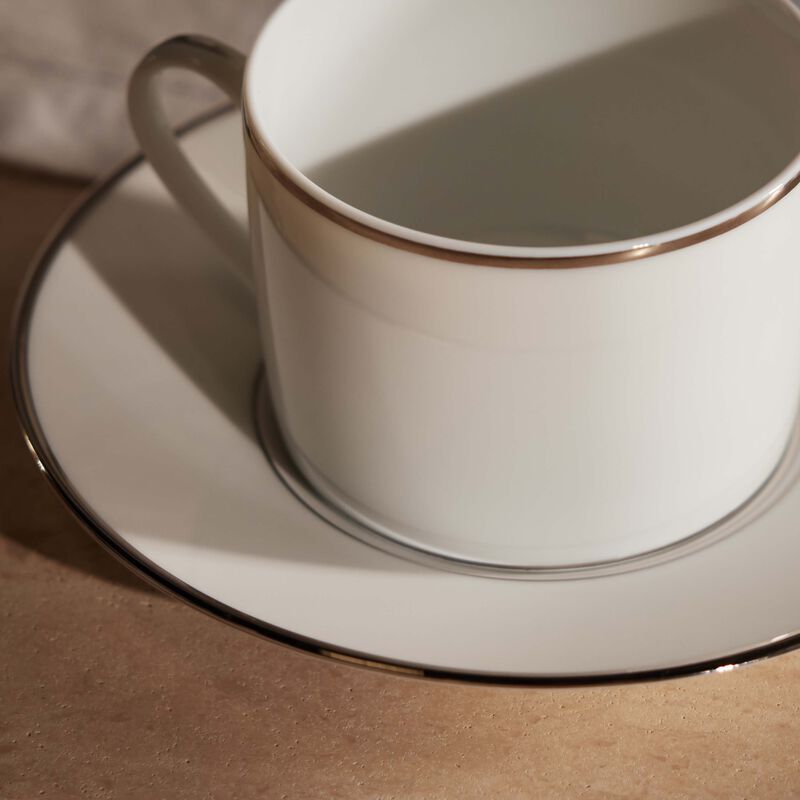 christofle albi tea cup   saucer silver