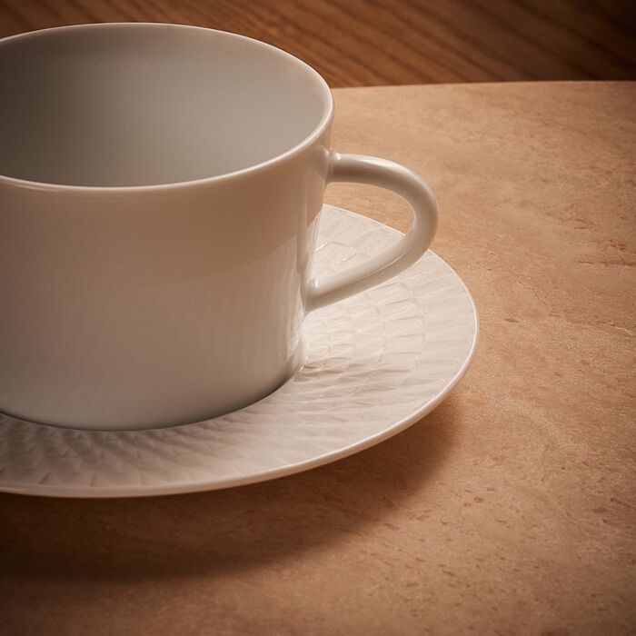 bernardaud twist tea cup   saucer white