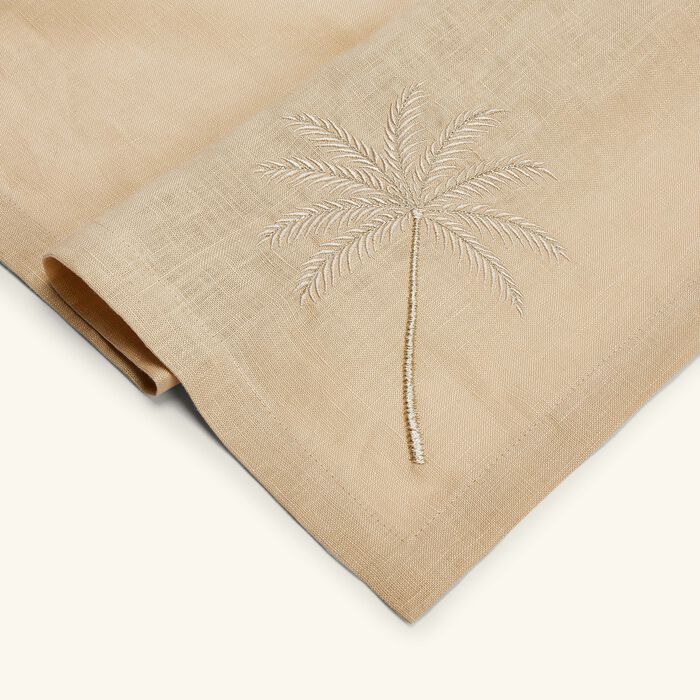 catherine denoual palm tree napkin brown