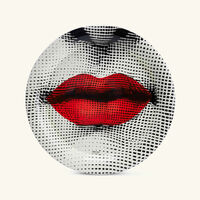 Bocca Tray Round Large Red Limited Edition fornasetti bocca tray round large red limited edition