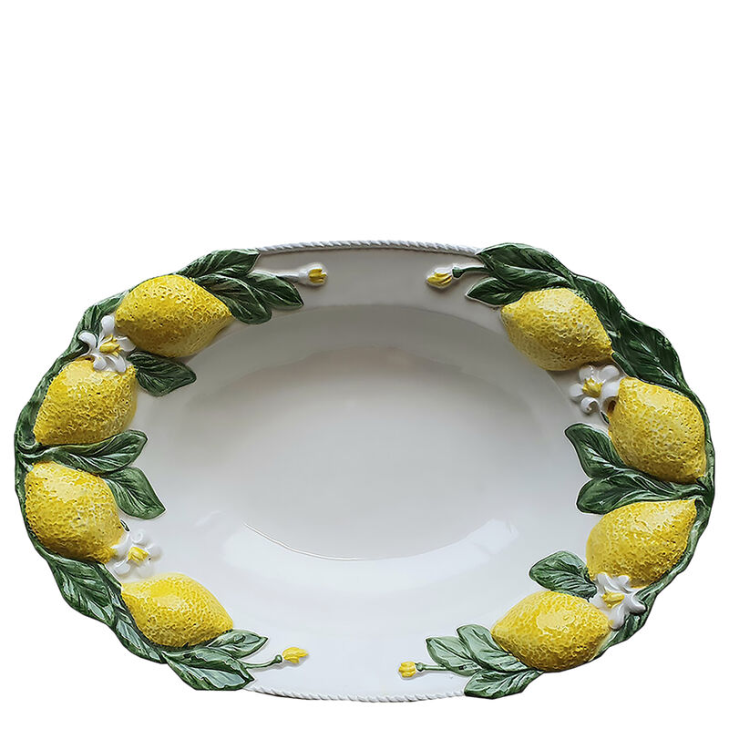 Lemon Ceramic Pasta Bowl, large