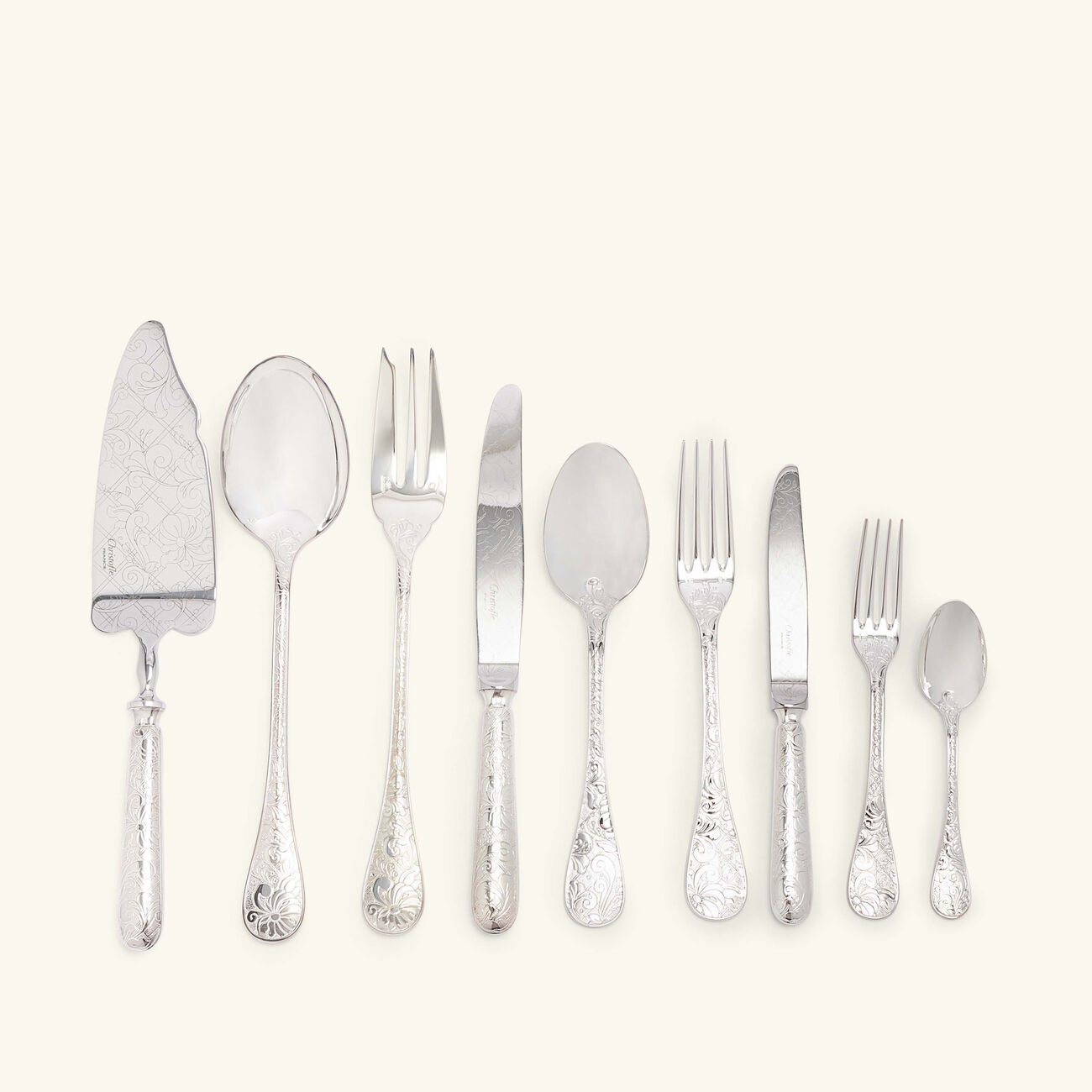 christofle jardin d eden flatware set for 12 people 75 pieces silver plated