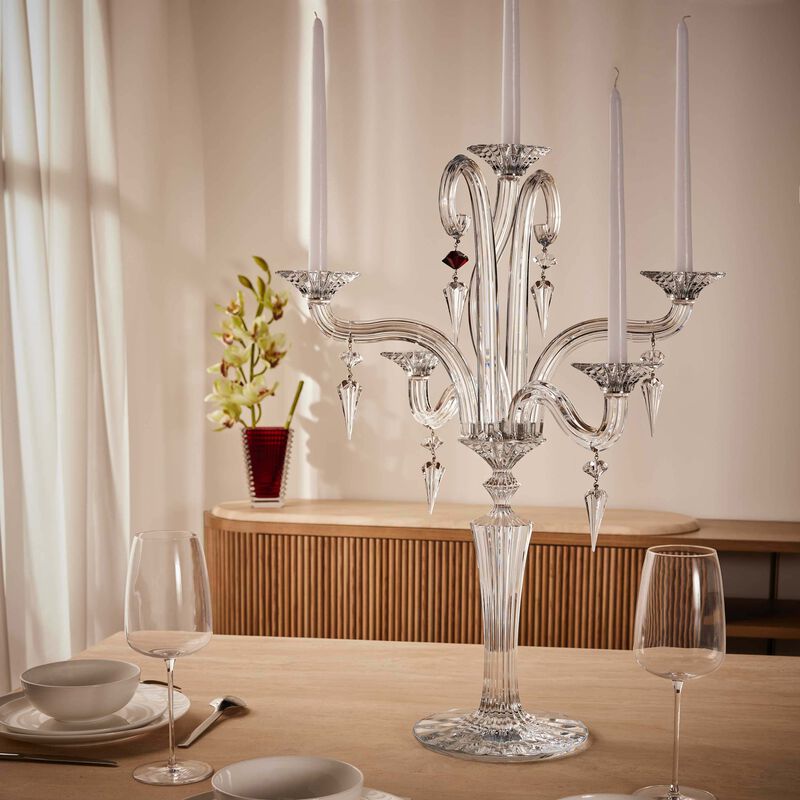baccarat mille nuits candlelabra clear 5 candles